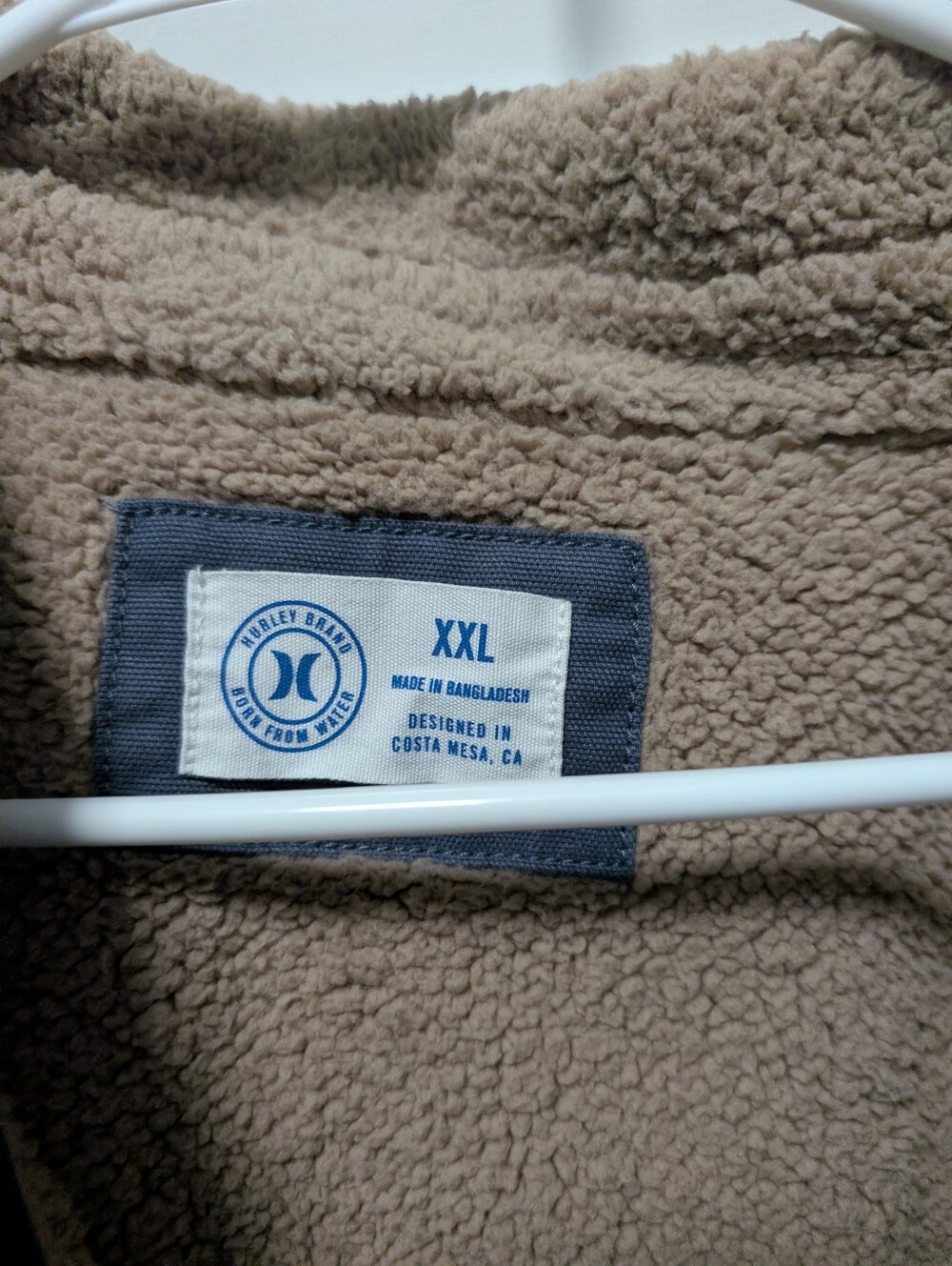 Hurley Gray Jacket with Tan Sherpa Collar - Picture 3 of 7